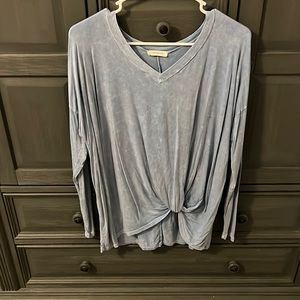 Woman’s large blue long sleeve shirt